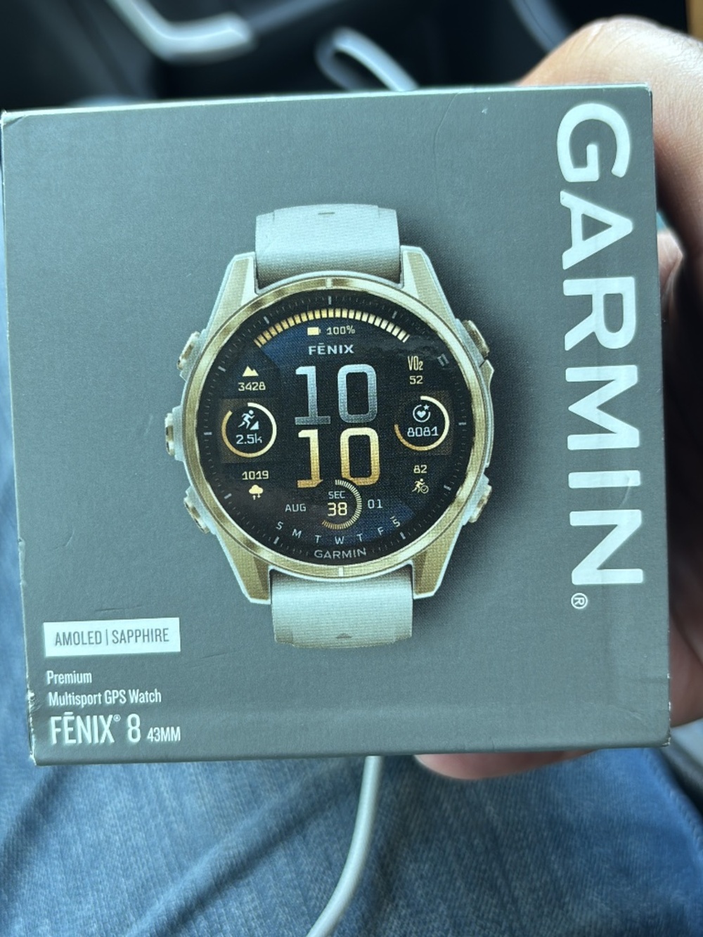 Garmin Fenix 8 Amoled Sapphire 43mm Gold